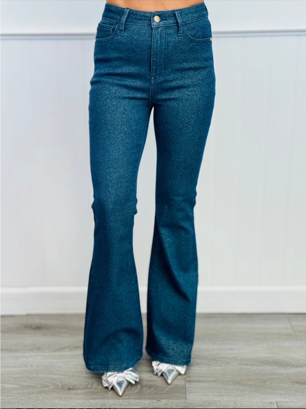 Judy Blue Deep Teal High-Rise Flare Jeans
